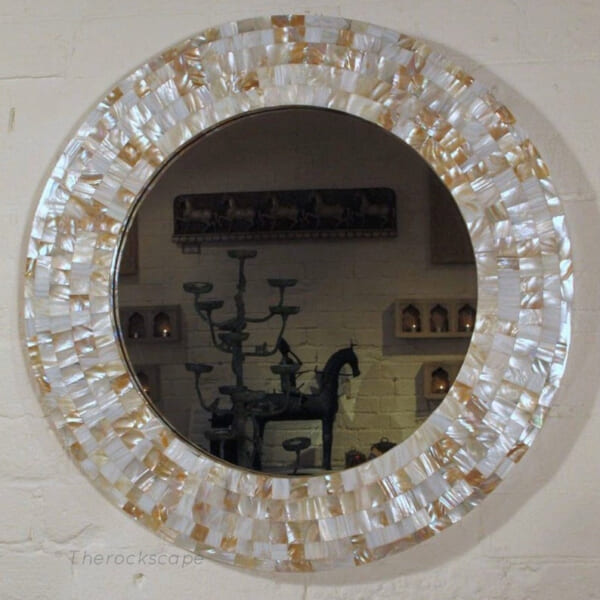 Lacquer Seashell Mirror