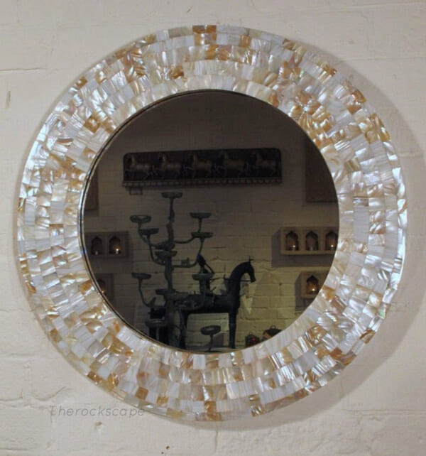 Lacquer Seashell Mirror