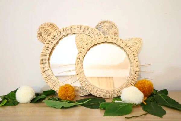 Rattan Mirror