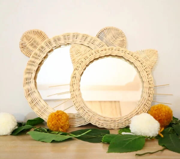 Rattan Mirror