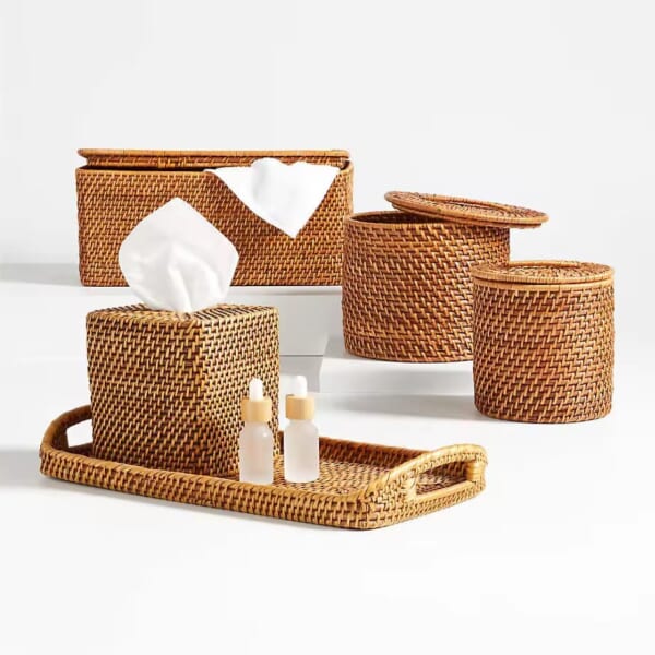 Rattan Bath Accessories